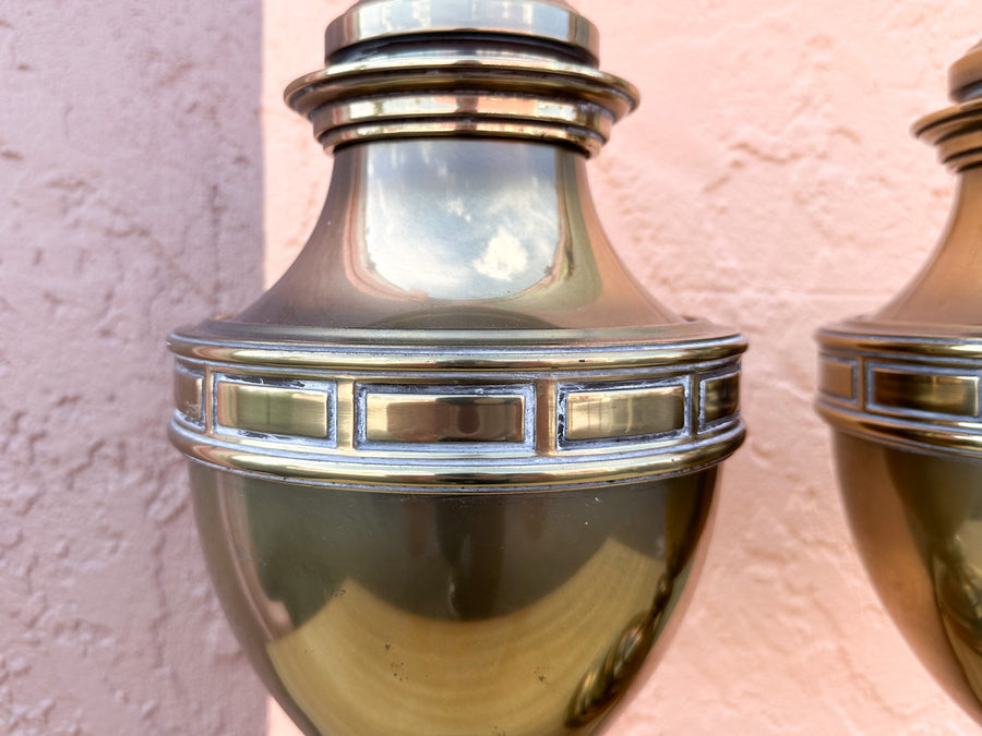 Pair of Stiffel Brass Trophy Lamps