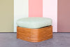 Frankl Style Nine Band Rattan Ottoman