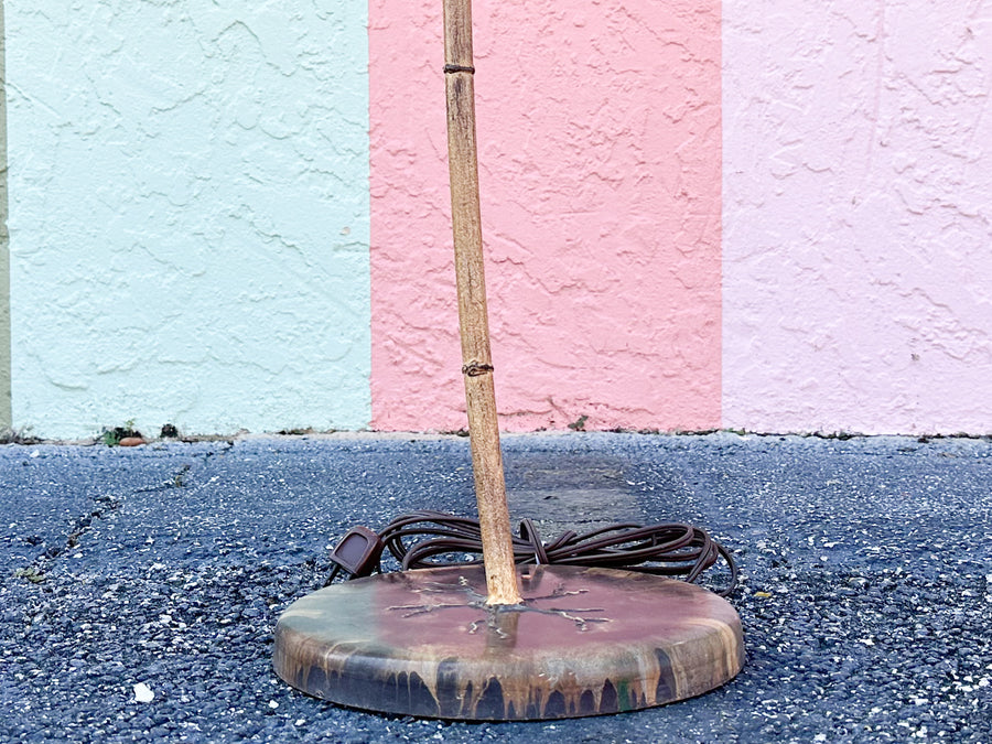 Tole Palm Tree Floor Lamp