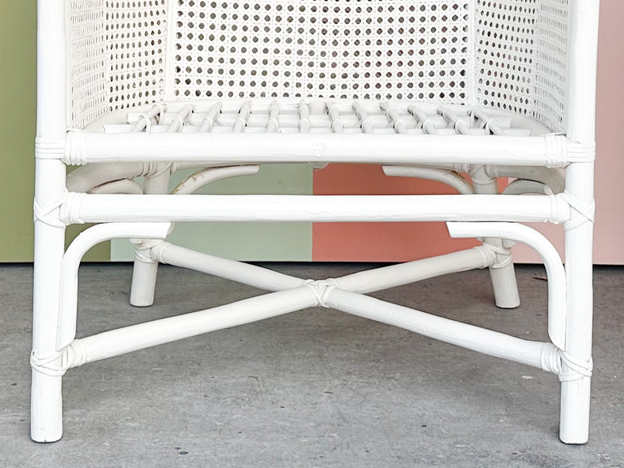 Pair of Candy Stripe Cane Barrel Chairs