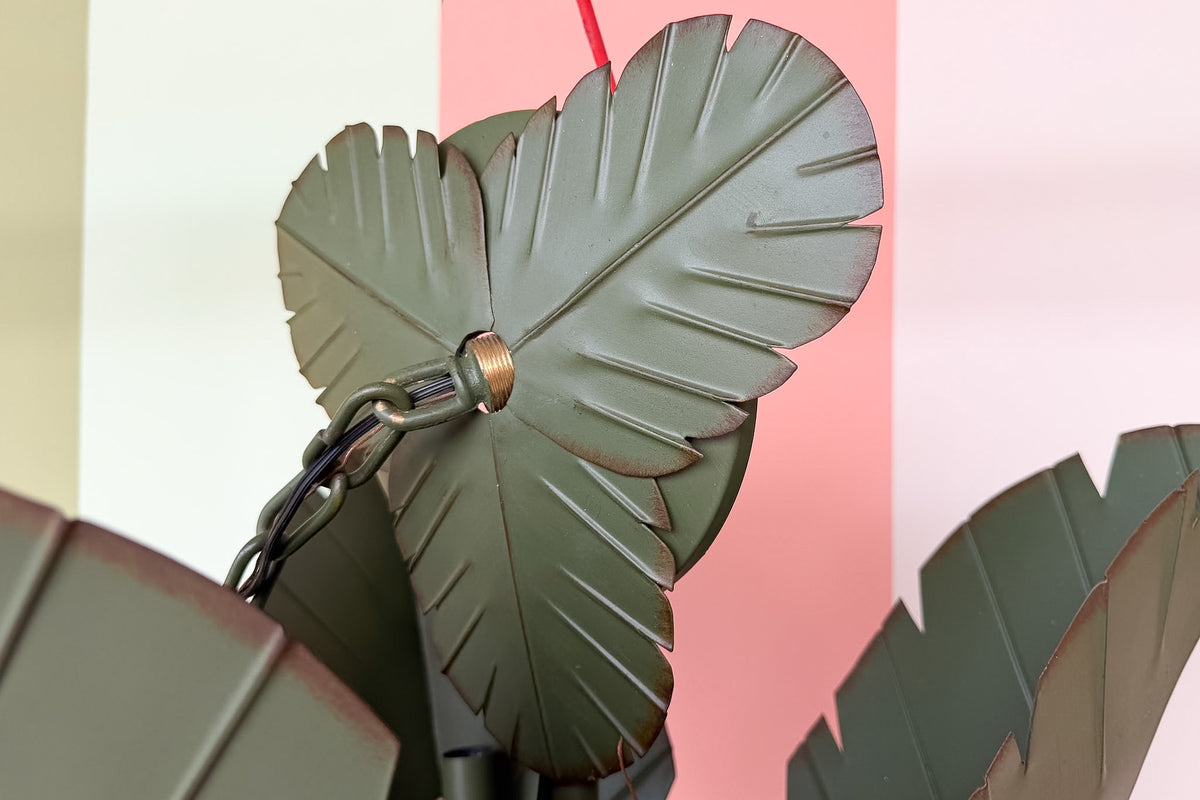 Modern Metal Palm Leaf Chandelier