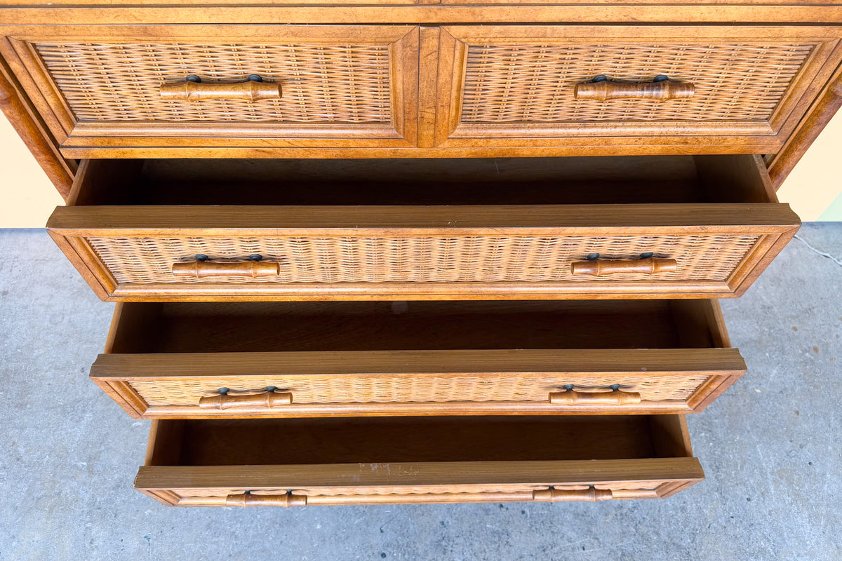 Island Style Faux Bamboo Tall Chest