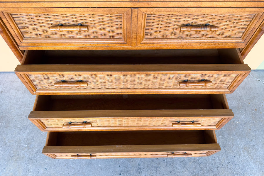Island Style Faux Bamboo Tall Chest