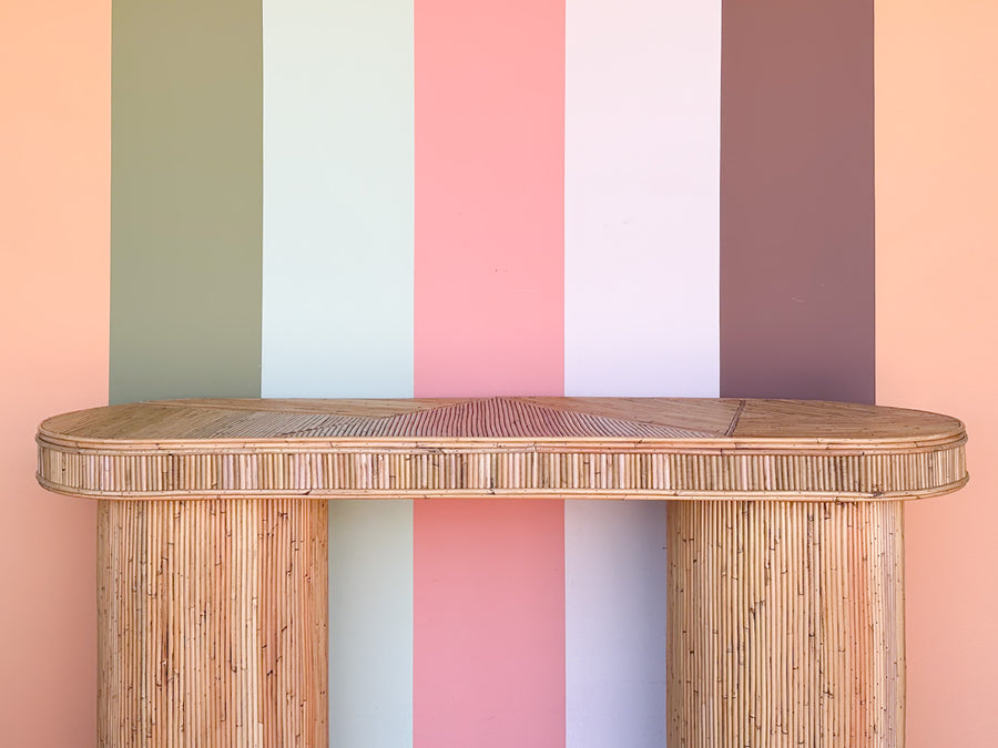 Pencil Reed Rattan Bar