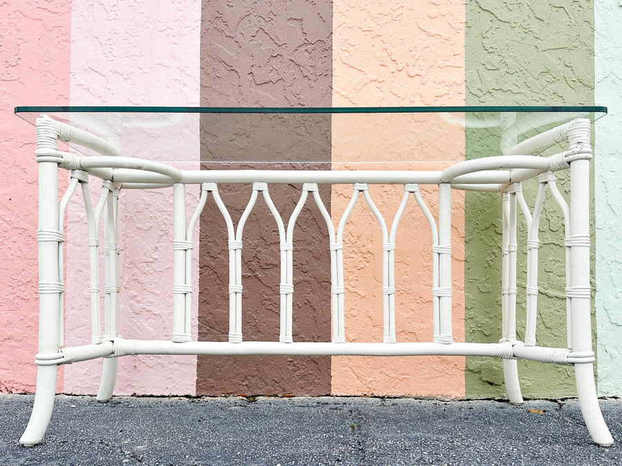 Ficks Reed Rattan Console
