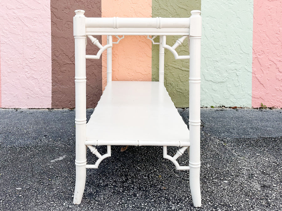 Thomasville Faux Bamboo Fretwork Console