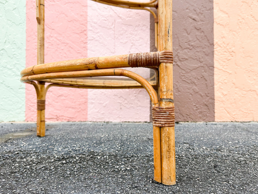 Coastal Rattan Demilune