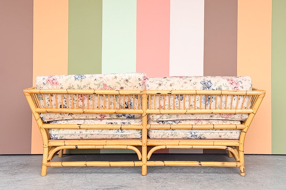 Old Florida Rattan Sofa