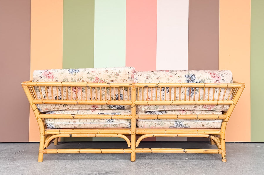 Old Florida Rattan Sofa