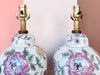 Pair of Pretty Peony Floral Lamps