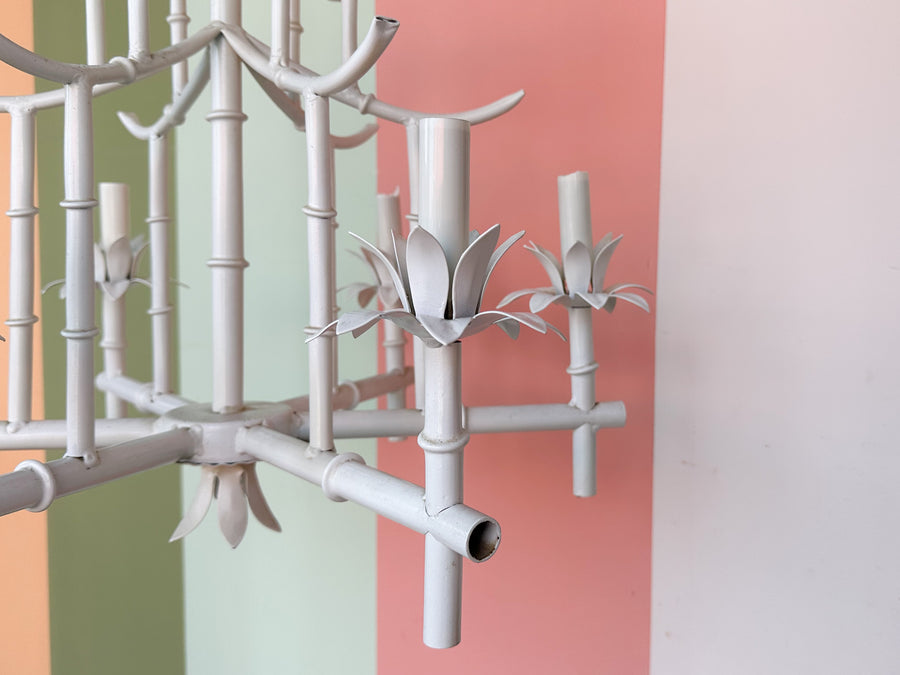 Faux Bamboo Pagoda Chandelier