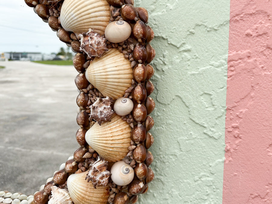 Natural Hexagon Shell Mirror