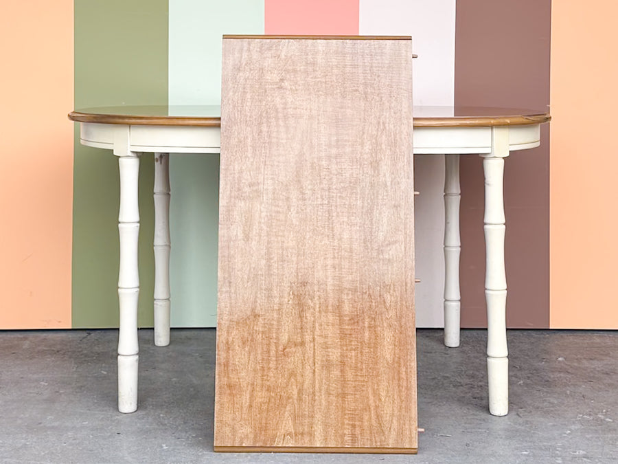 Faux Bamboo Dining Table with Leaf