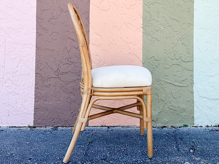 Lattice Rattan Game Table and Chairs