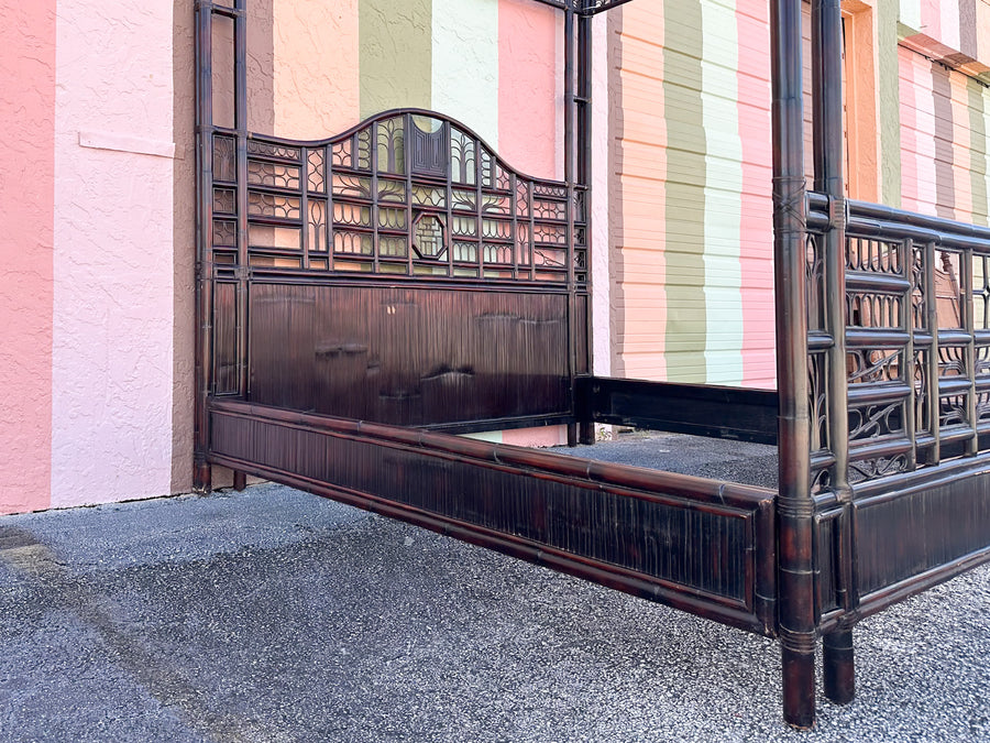West Indies Style King Canopy Bed
