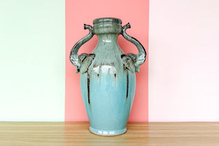 Drip Glaze Ceramic Elephant Vase