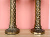 Pair of Brass Palm Tree Candle Holders