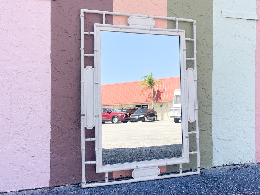 Palm Beach Style Faux Bamboo Mirror