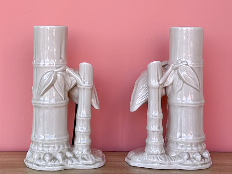 Fitz and Floyd Egret Candle Holders