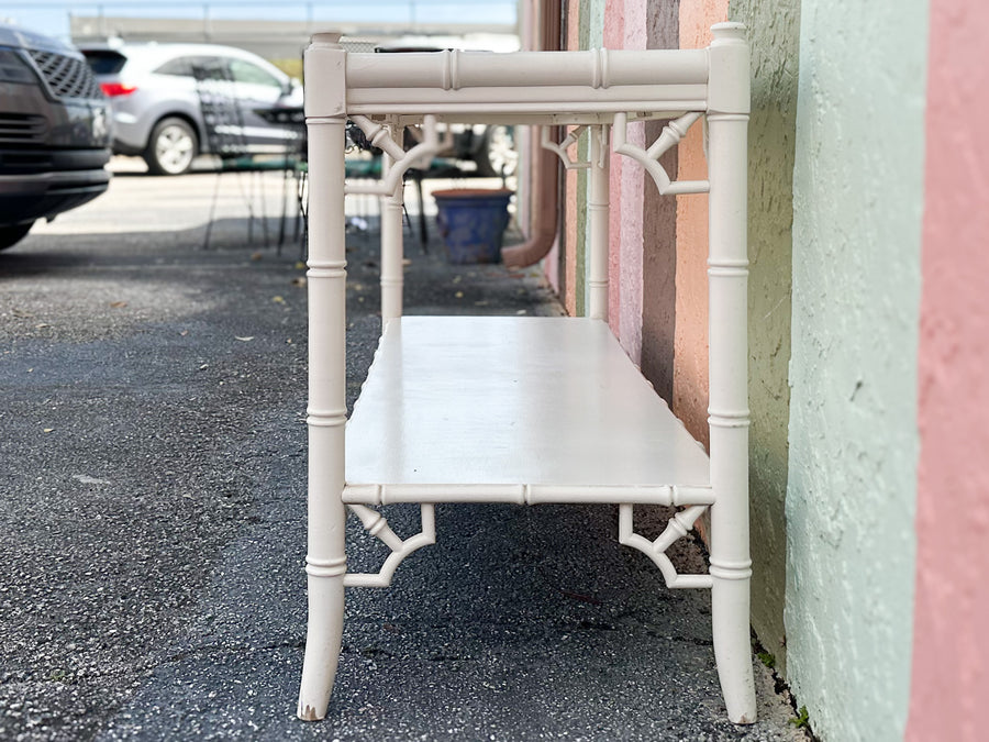 Thomasville Faux Bamboo Fretwork Console