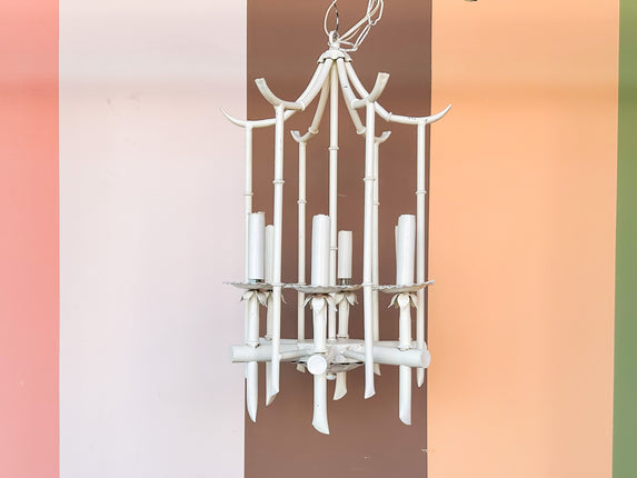 Faux Bamboo Pagoda Chandelier