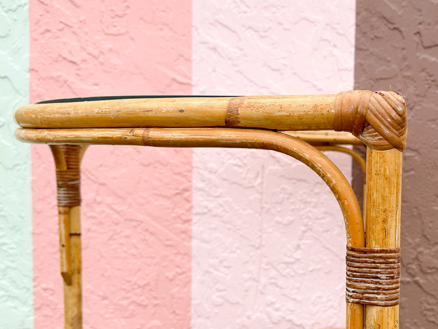 Coastal Rattan Demilune