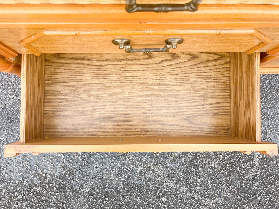 Faux Bamboo Double Dresser