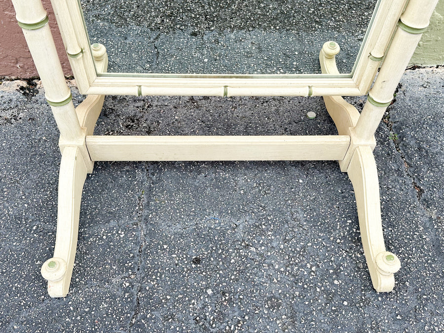 Thomasville Faux Bamboo Cheval Mirror