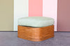 Frankl Style Nine Band Rattan Ottoman