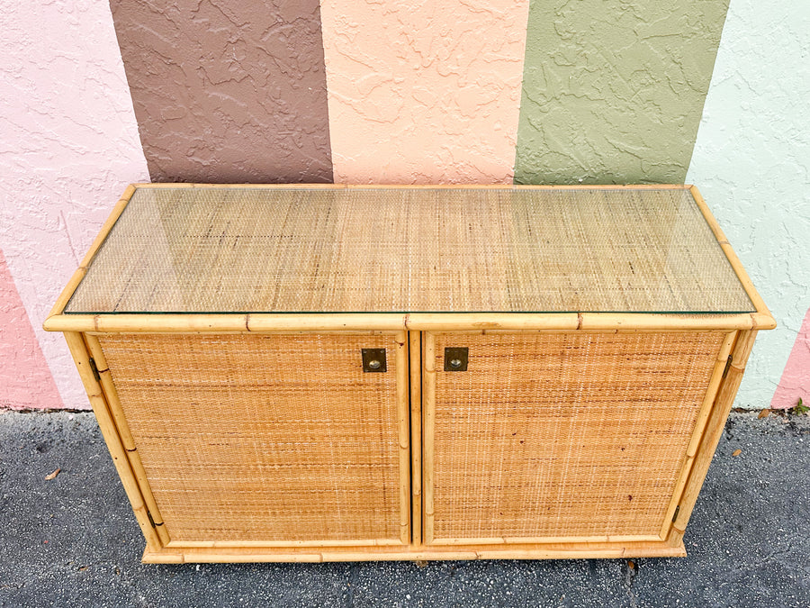 Italian Rattan and Seagrass Server