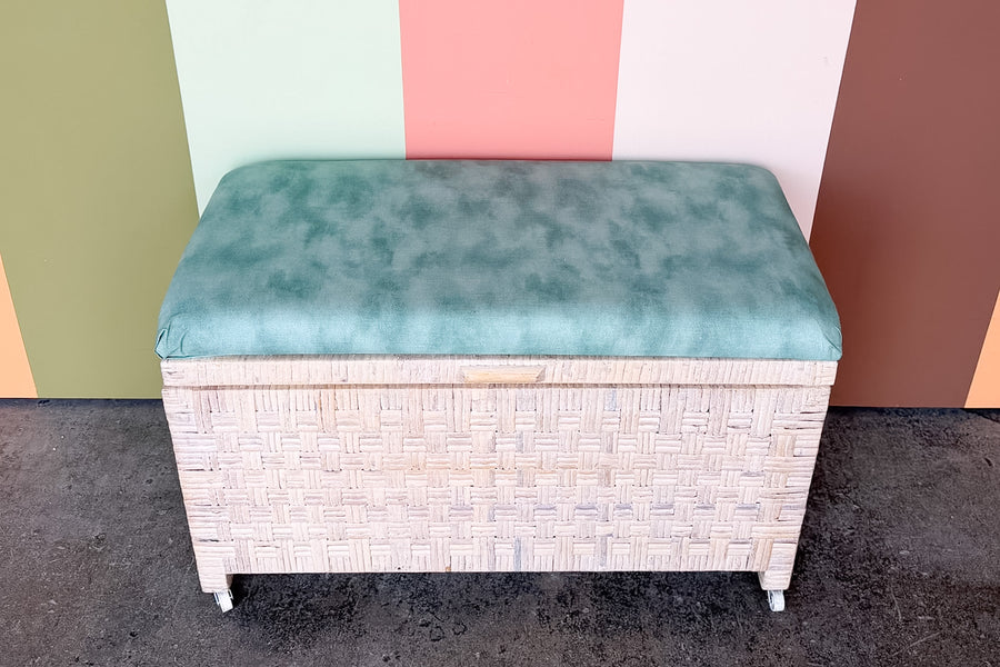 Coastal Chic Rattan Wrapped Trunk