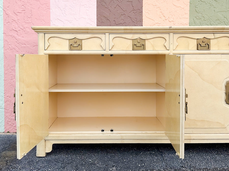 Henredon Faux Goatskin Credenza
