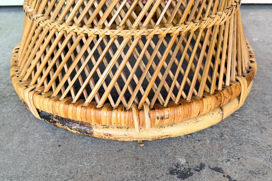 Sweet Rattan Wrapped Desk and Stool