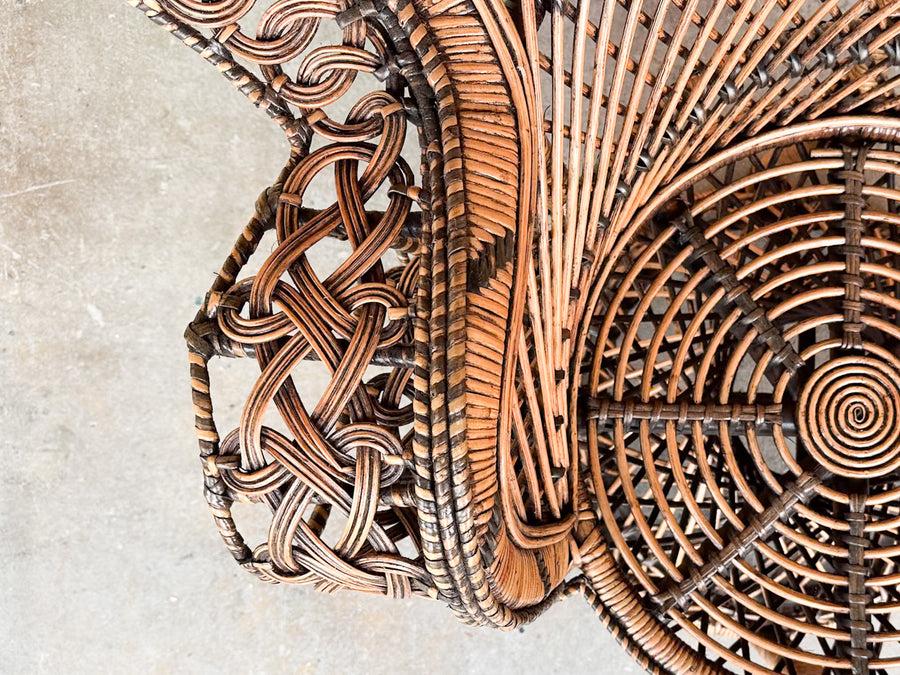 Dark Rattan Peacock Chair