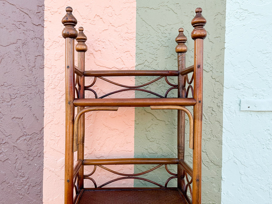 Petite Handsome Rattan Etagere