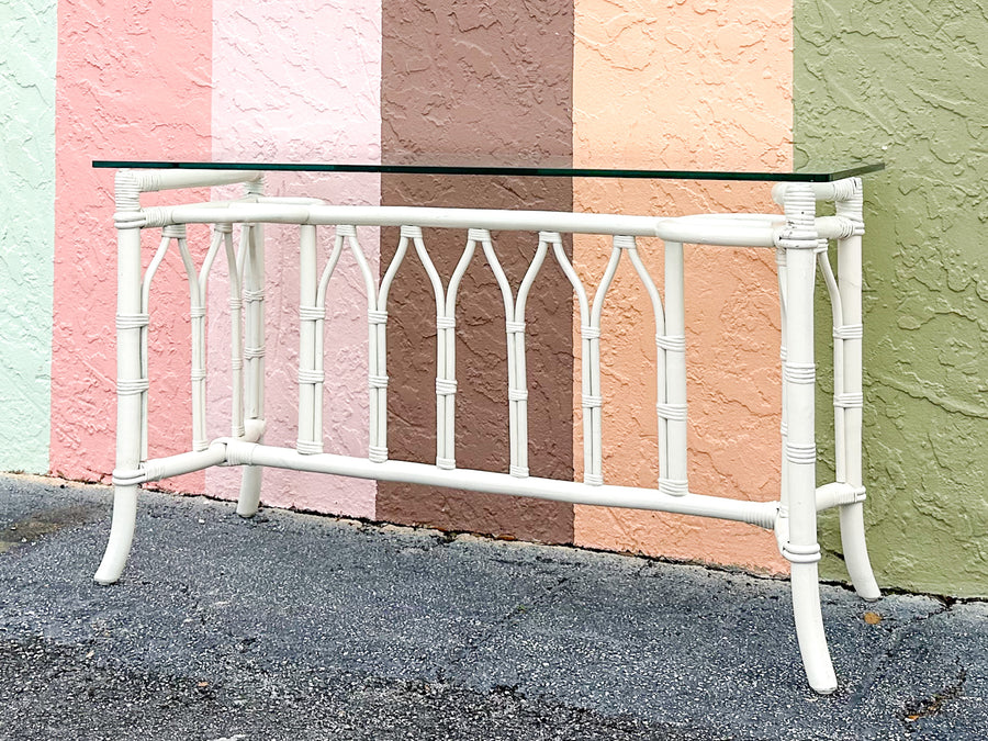 Ficks Reed Rattan Console