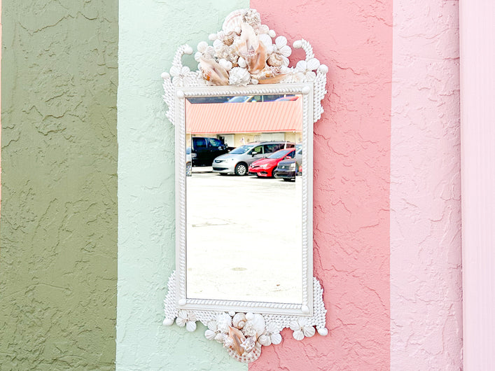 Beautiful Blush Shell Mirror