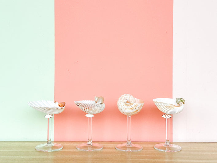 Set of Four Shell Chic Coupes