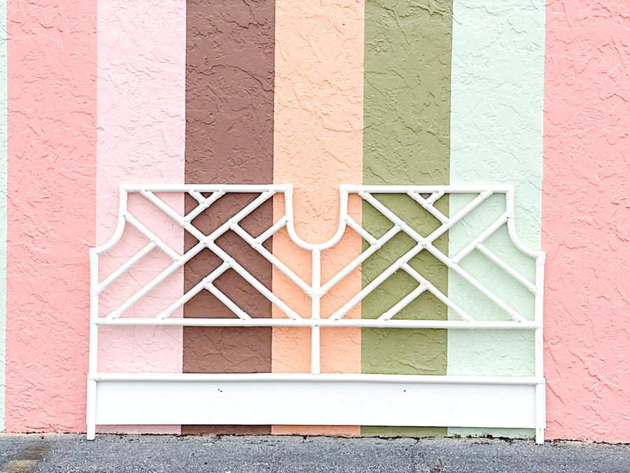 Rattan Chippendale King Headboard