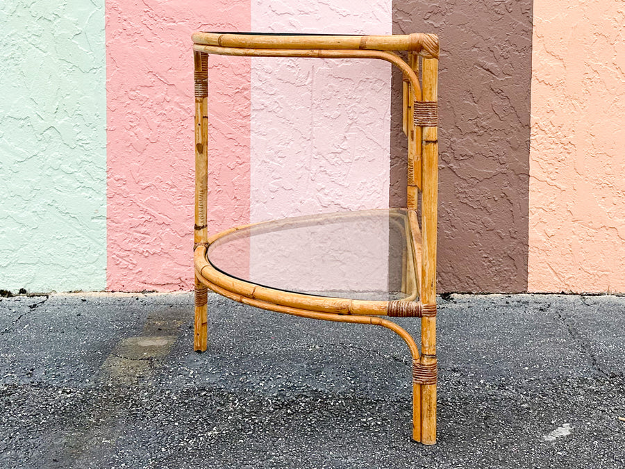 Coastal Rattan Demilune