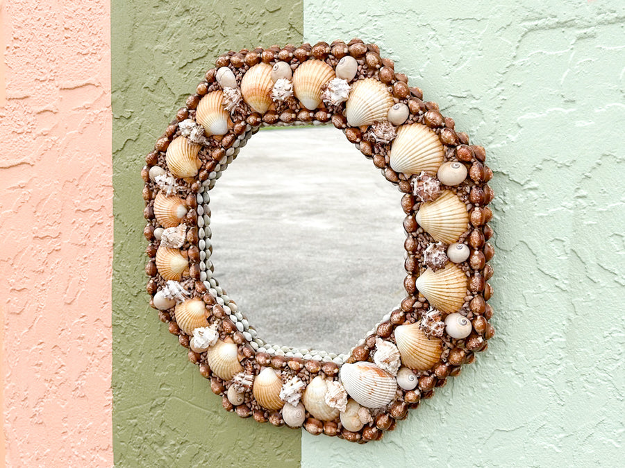Natural Hexagon Shell Mirror