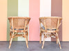 Pair of Rattan and Cane Barrel Chairs