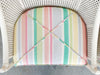 Pair of Candy Stripe Cane Barrel Chairs