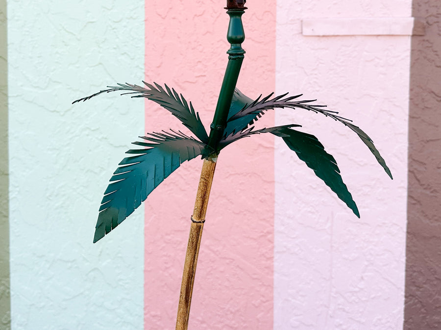 Tole Palm Tree Floor Lamp