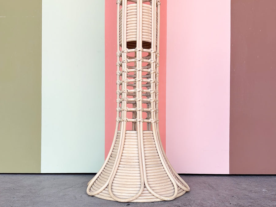 Old Florida Rattan Floor Lamp