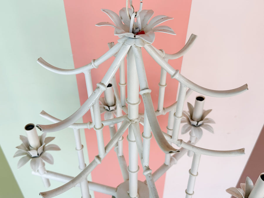 Faux Bamboo Pagoda Chandelier
