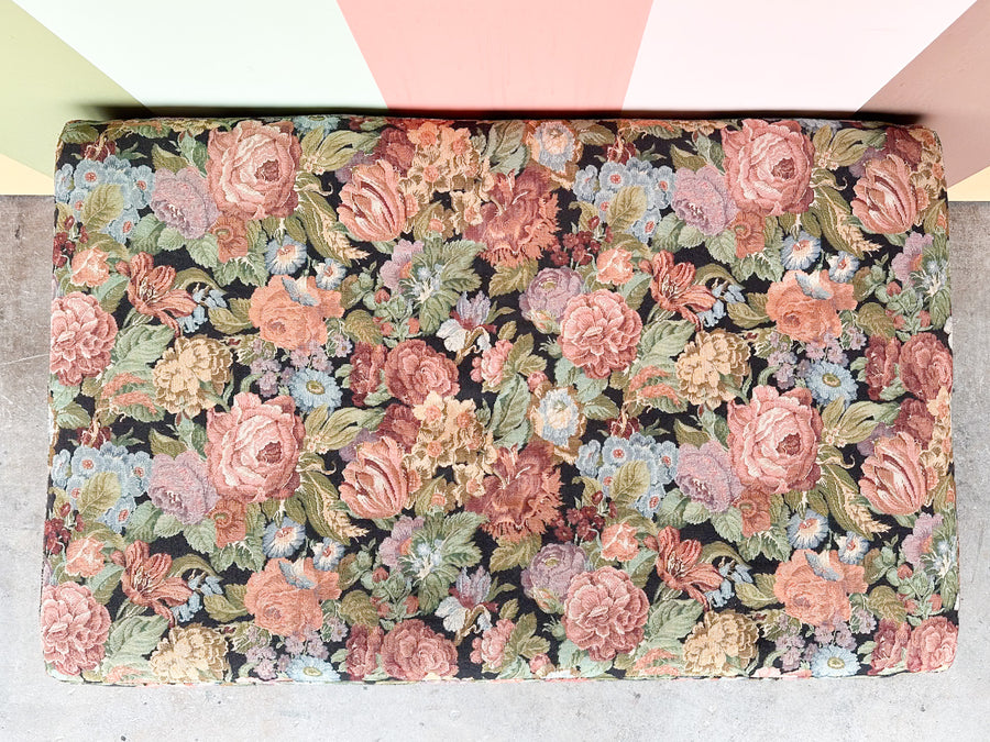 Granny Chic Floral Ottoman