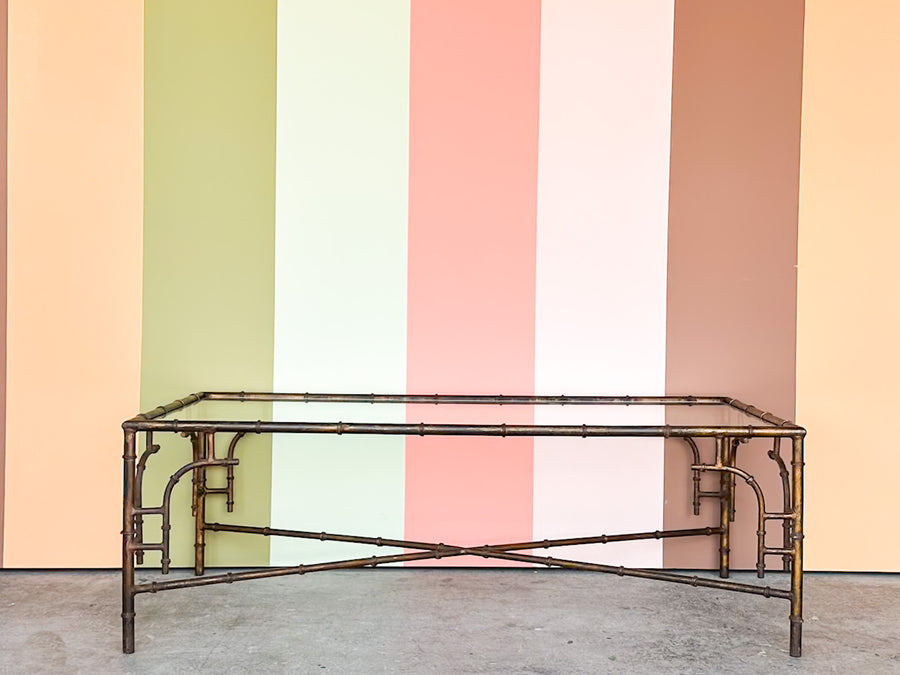 Metal Italian Faux Bamboo Coffee Table