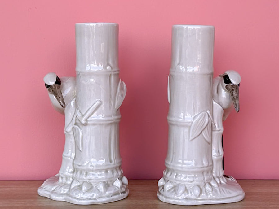 Fitz and Floyd Egret Candle Holders
