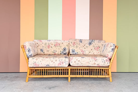 Old Florida Rattan Sofa